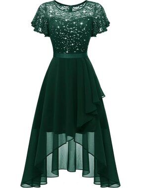 Sequin High Low Semi-Formal Dress for Women | Perfect Bridesmaid & Homecoming